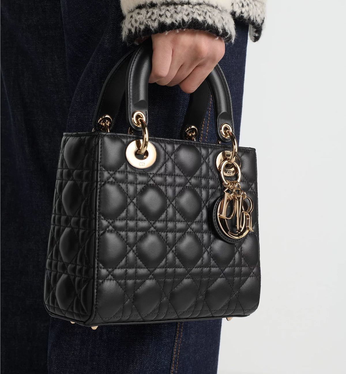 DIOR Small Lady Dior My ABCDior Bag- Black