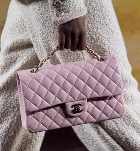Chanel Jumbo Classic Double Flap Bag Lambskin Baby Pink & black