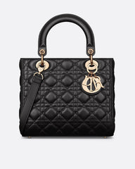 DIOR Small Lady Dior My ABCDior Bag- Black