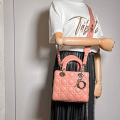 DIOR Small Lady Dior My ABCDior Bag- Pink